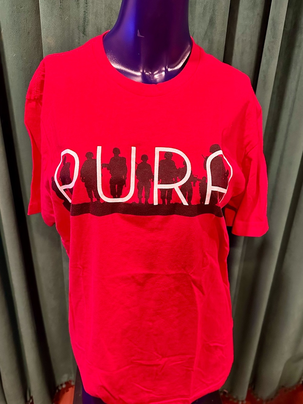 Pur Vibrant Red Short-Sleeve Graphic Crew Tee
